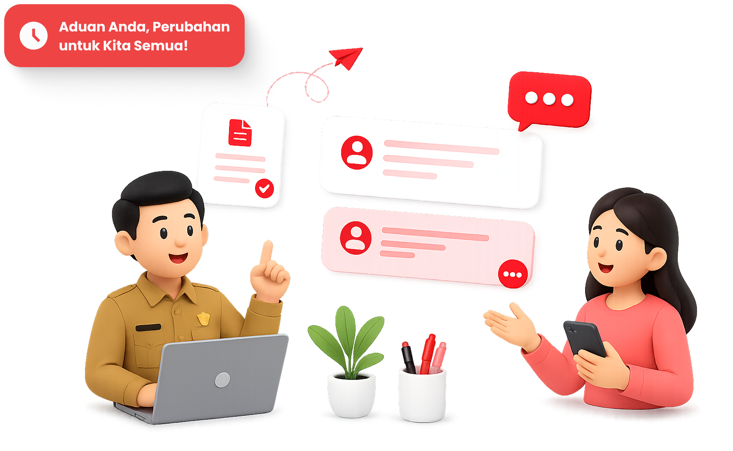Ilustrasi layanan E-Lapor